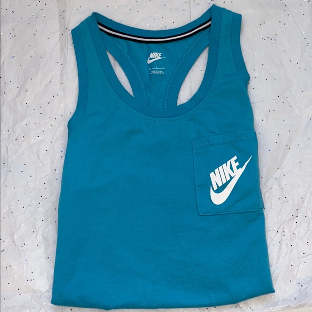 Blue Nike running top